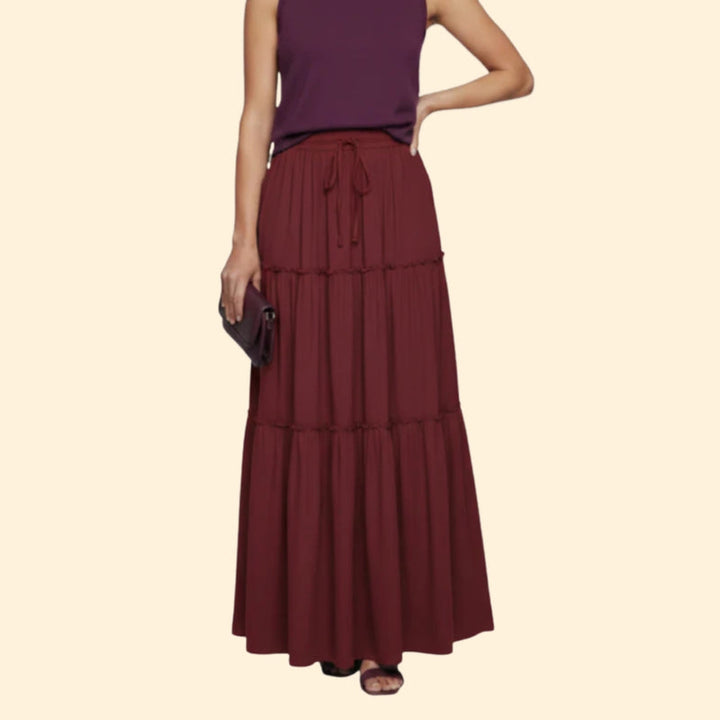 Women’s Maxi Skirt with Ruffled Layers