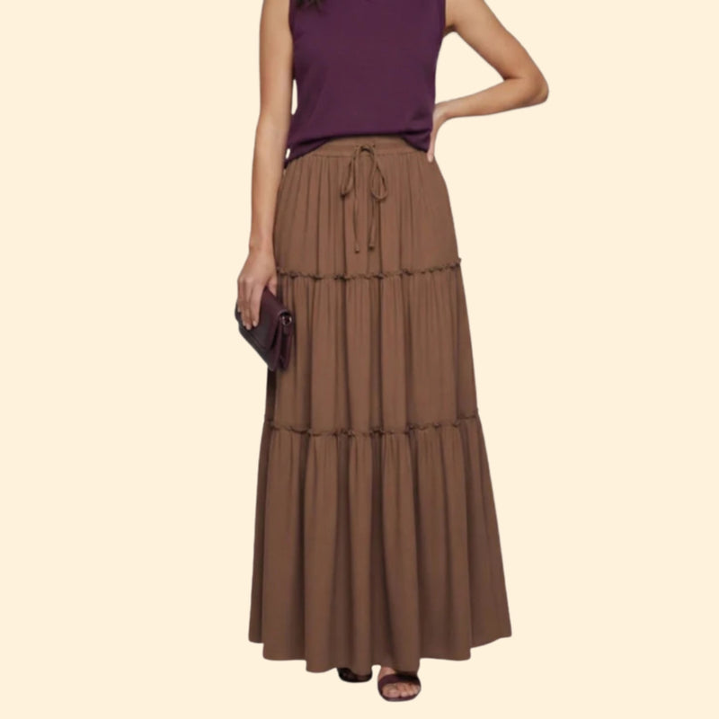 Women’s Maxi Skirt with Ruffled Layers