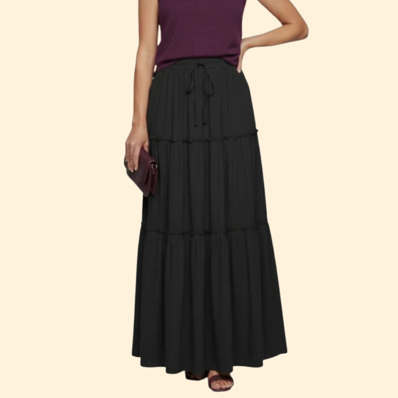Women’s Maxi Skirt with Ruffled Layers