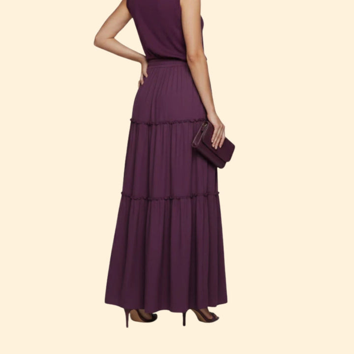 Women’s Maxi Skirt with Ruffled Layers