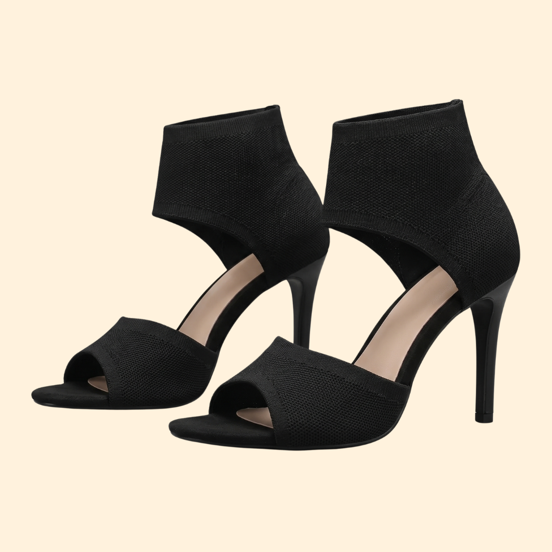 Women’s Mesh High Heels with Ankle-Strap