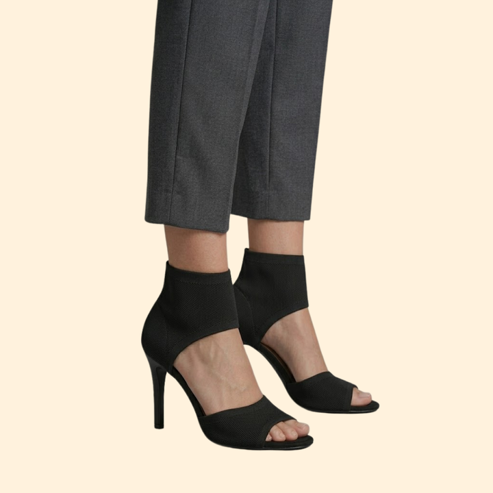 Women’s Mesh High Heels with Ankle-Strap
