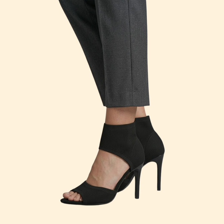Women’s Mesh High Heels with Ankle-Strap