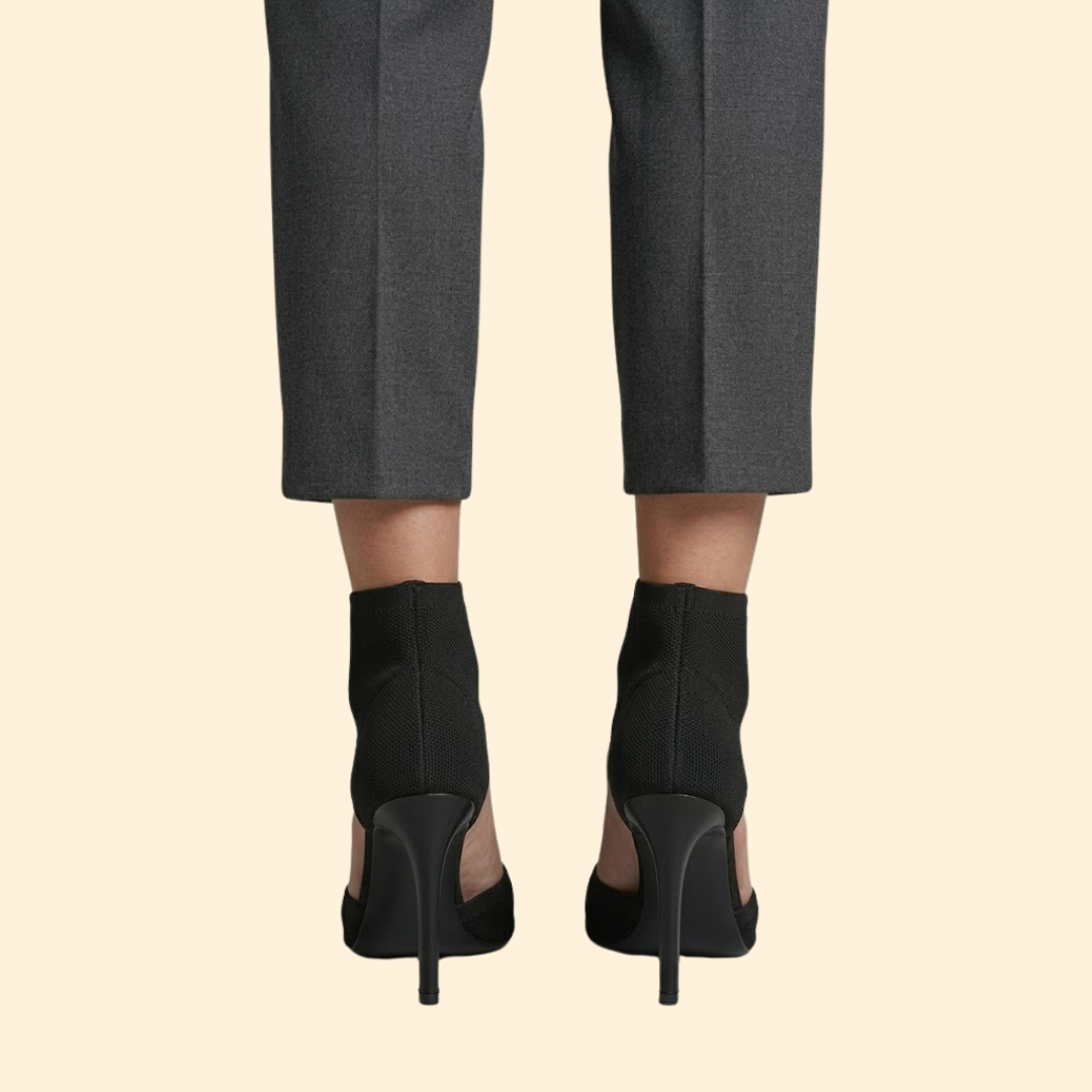 Women’s Mesh High Heels with Ankle-Strap
