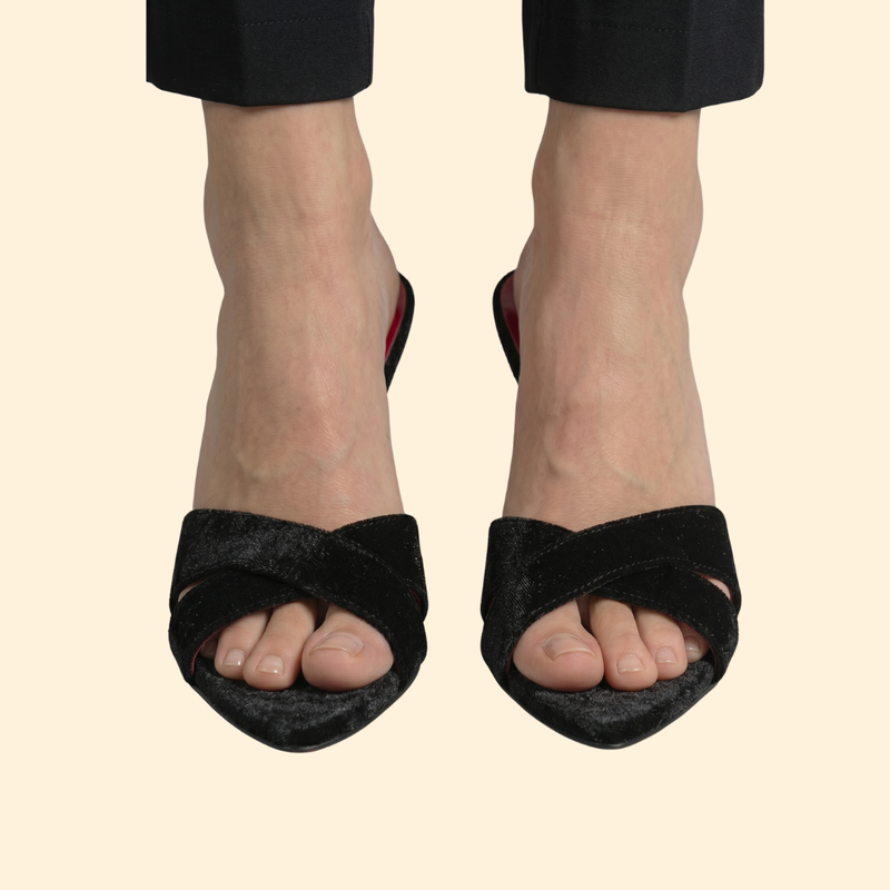 Women's Metallic Sandals with Stiletto