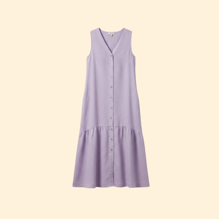 Women's Midi Dress Button Placket