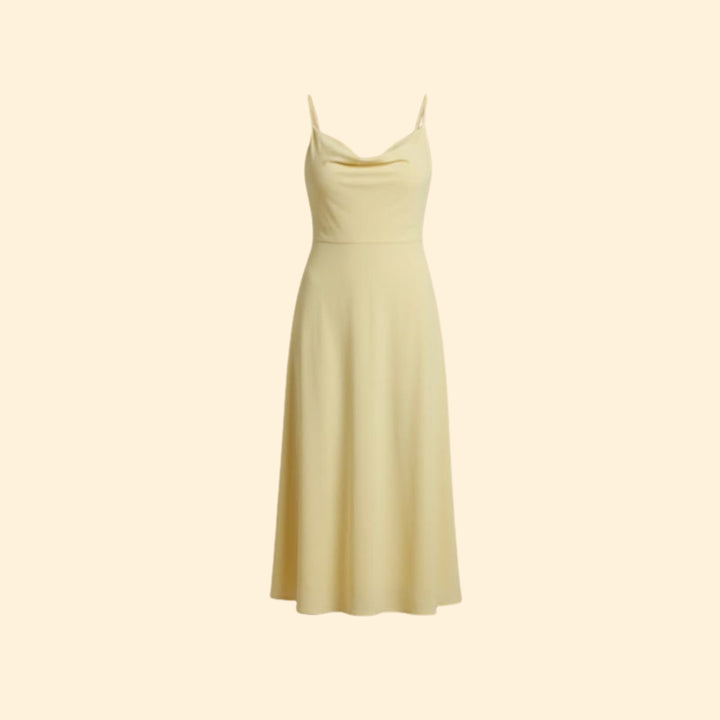 Women’s Midi Dress with Cowl Neckline