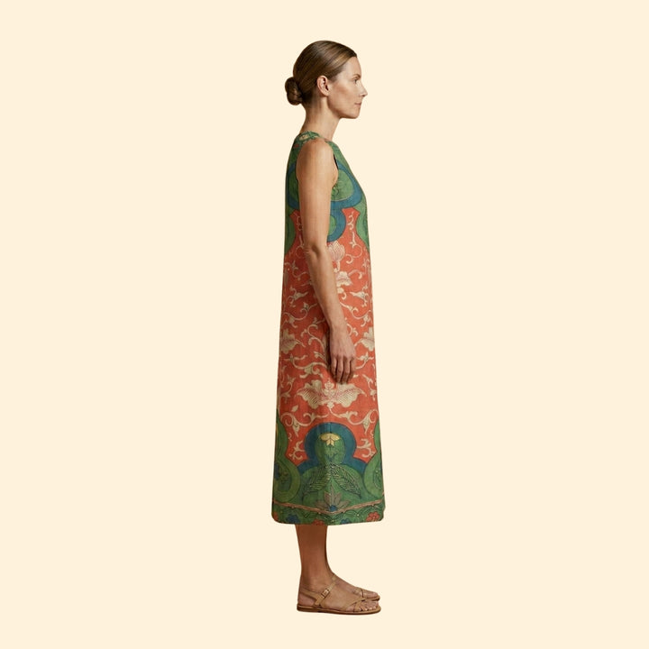 Women’s Midi Dress with Floral Pattern