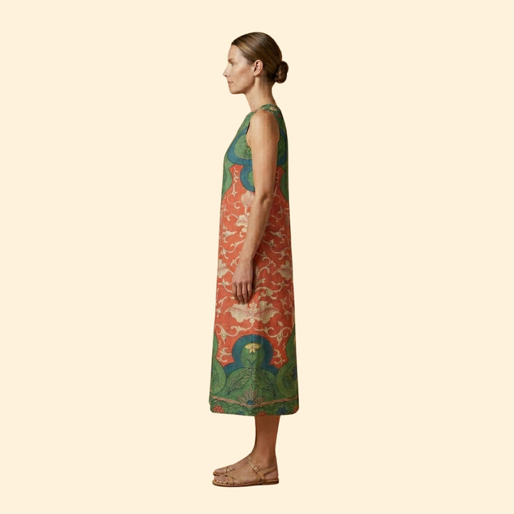 Women’s Midi Dress with Floral Pattern
