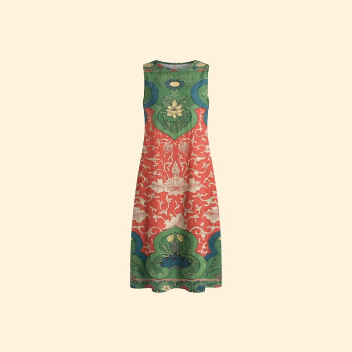 Women’s Midi Dress with Floral Pattern