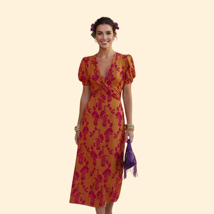 Women’s Midi Dress with Floral Print