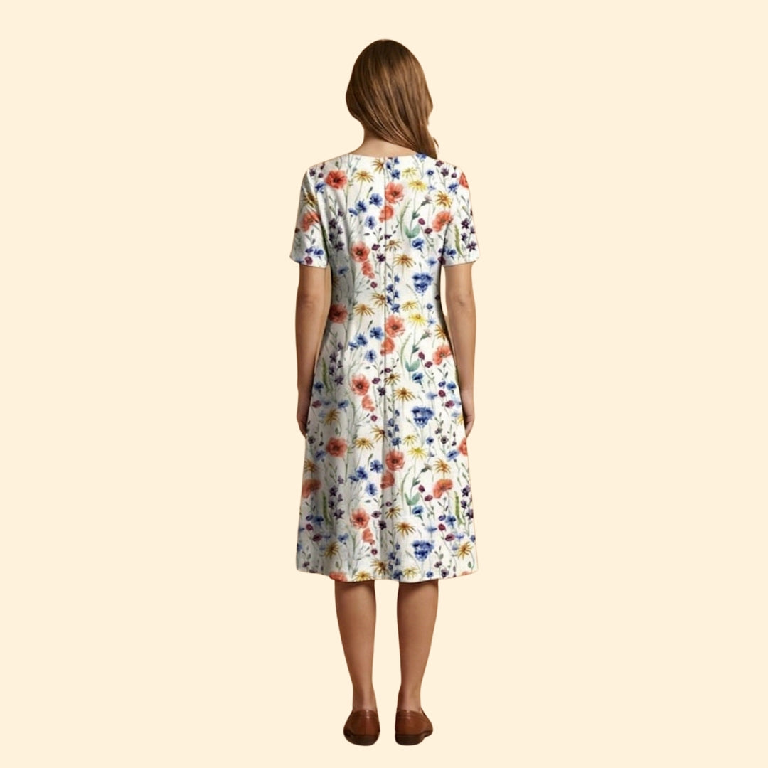 Women's Midi Dress with Floral Print