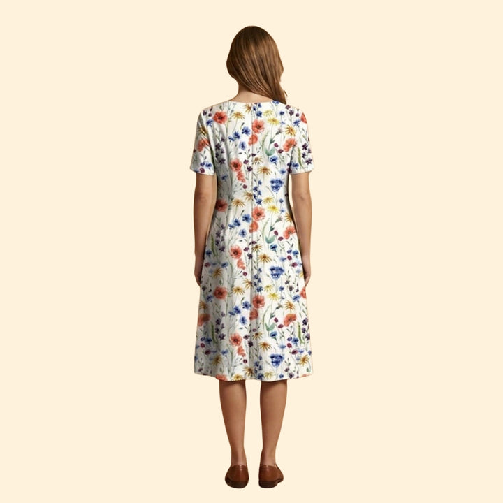 Women's Midi Dress with Floral Print
