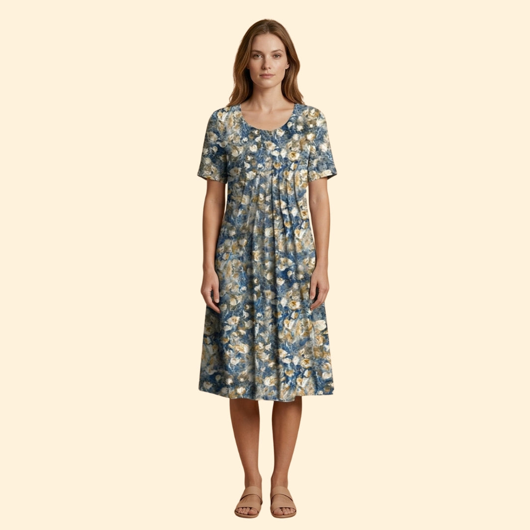 Women's Midi Dress with Floral Print