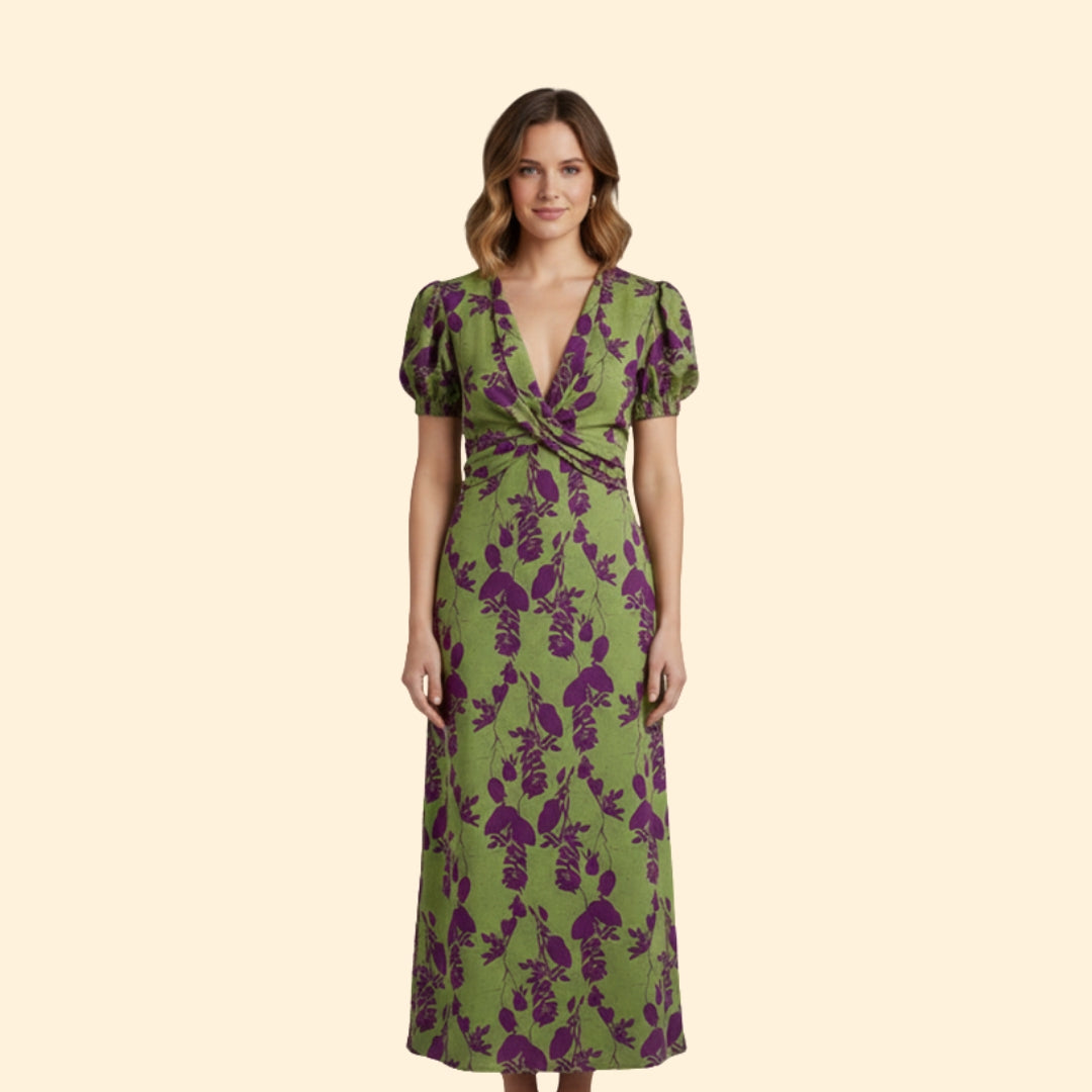 Women’s Midi Dress with Floral Print