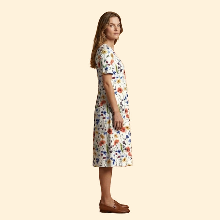 Women's Midi Dress with Floral Print