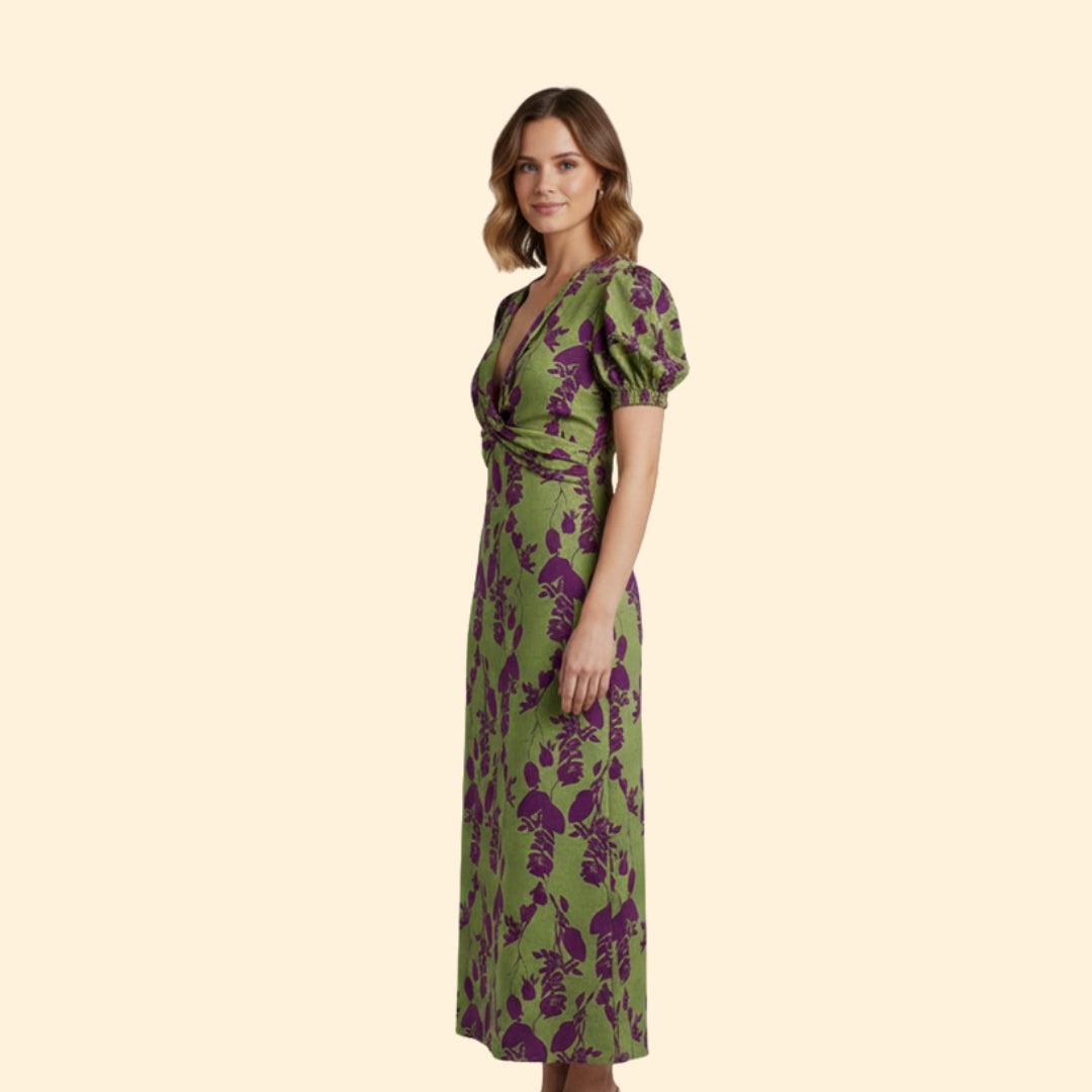 Women’s Midi Dress with Floral Print