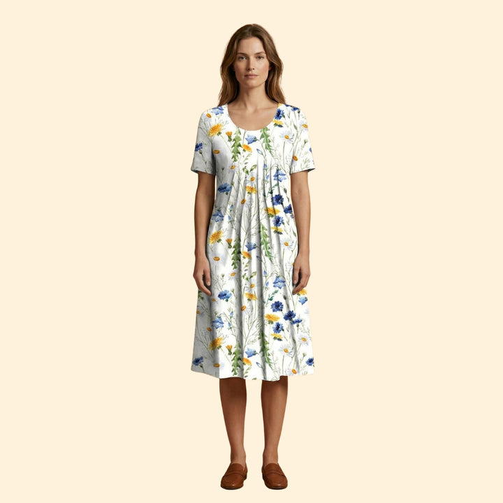 Women's Midi Dress with Floral Print