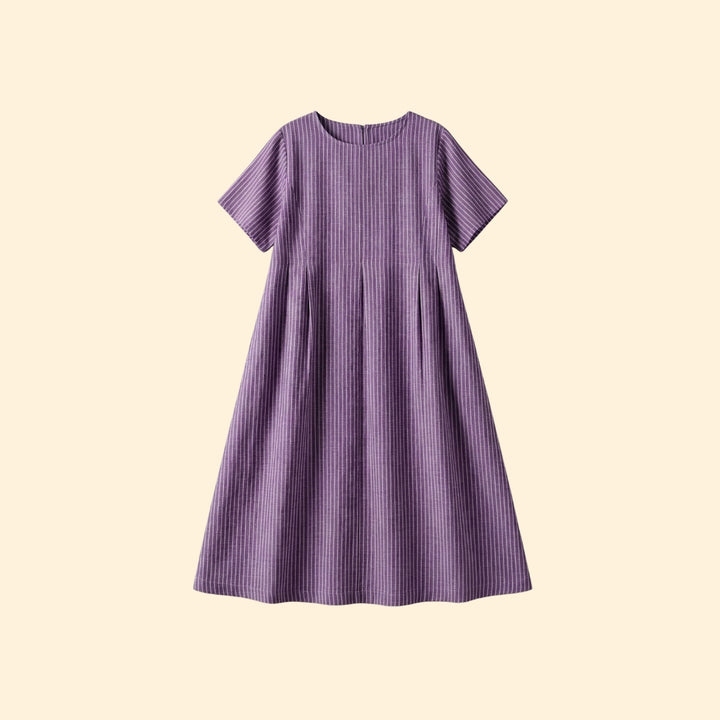 Women’s Midi Dress with Pleated Waist