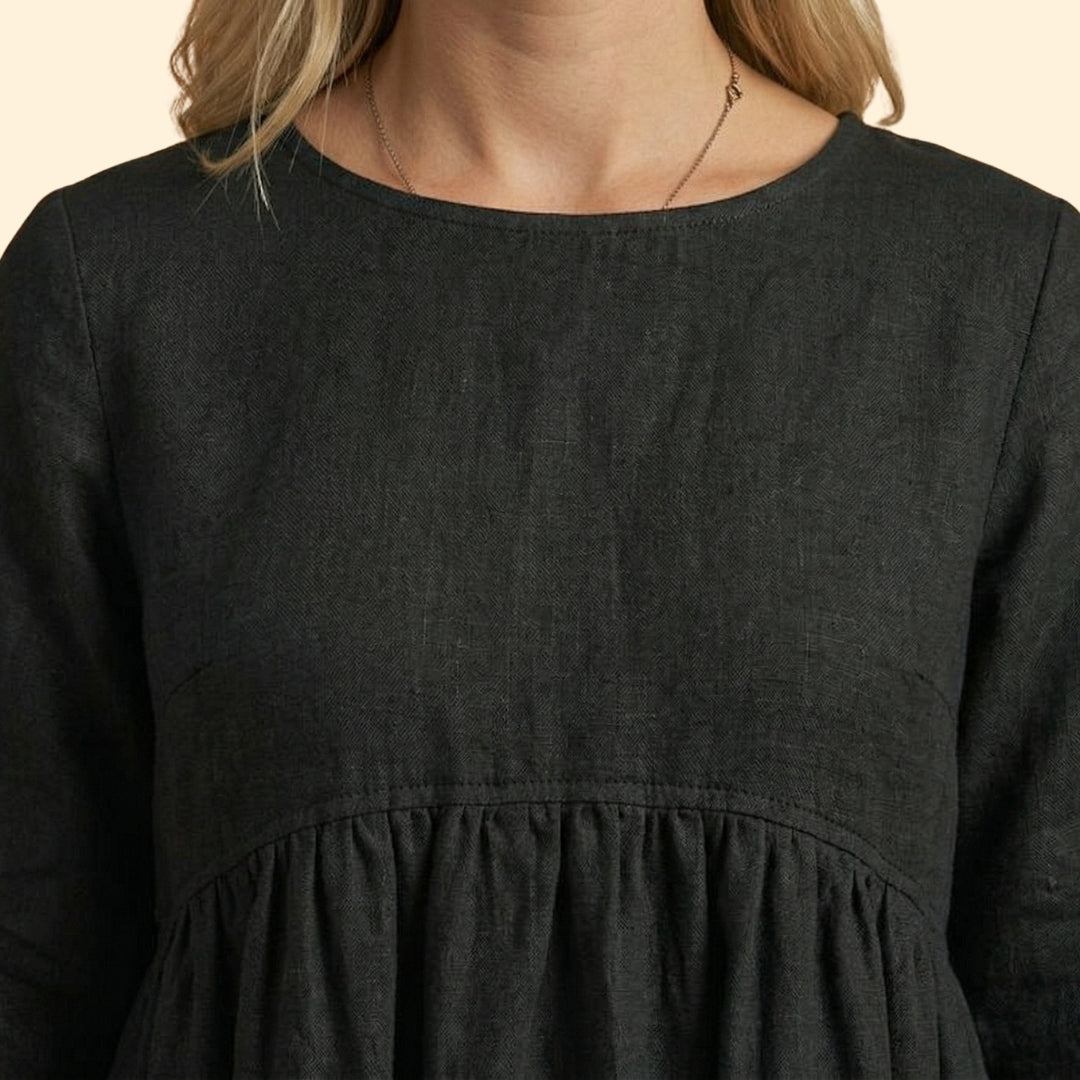 Women's Midi Dress with Short Sleeves