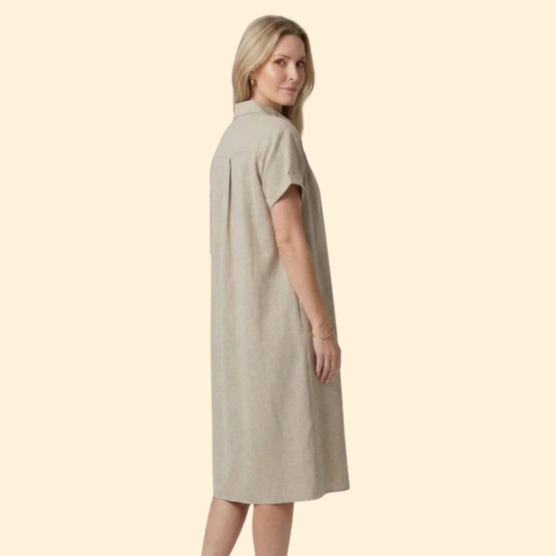 Women’s Midi Dress with Short Sleeves