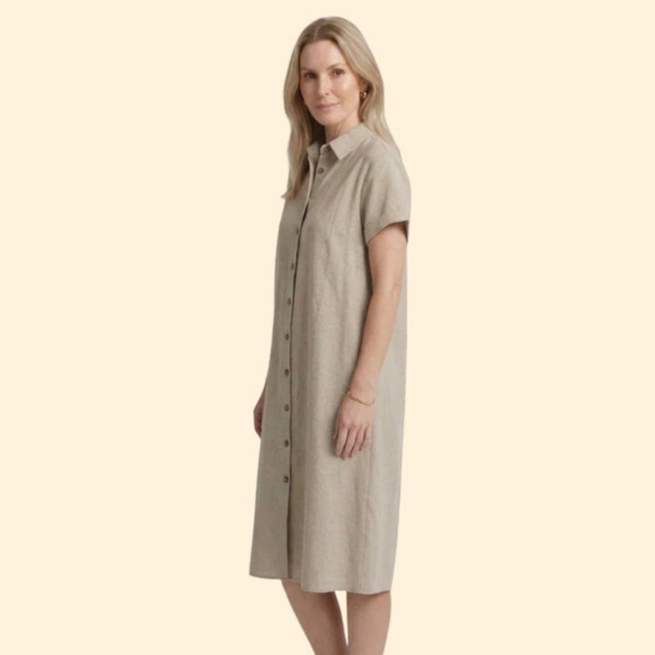 Women’s Midi Dress with Short Sleeves