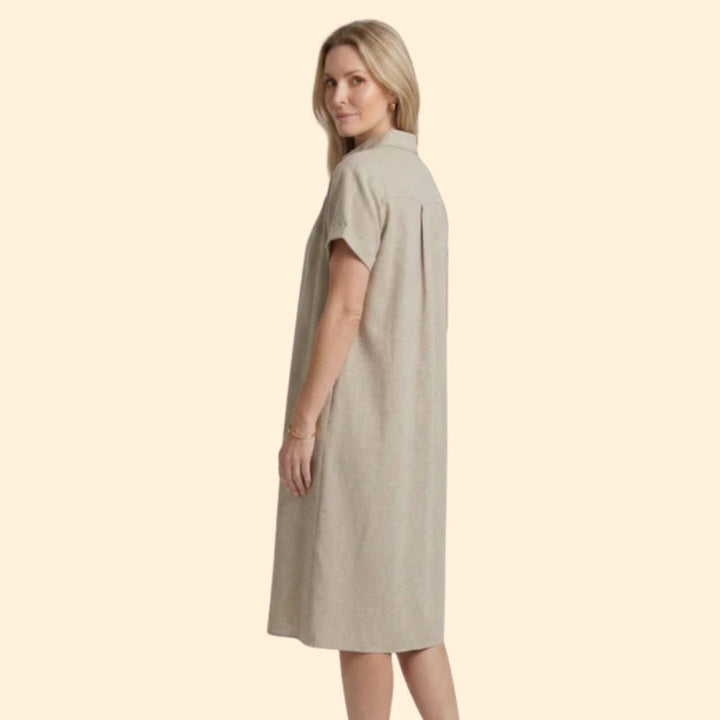 Women’s Midi Dress with Short Sleeves