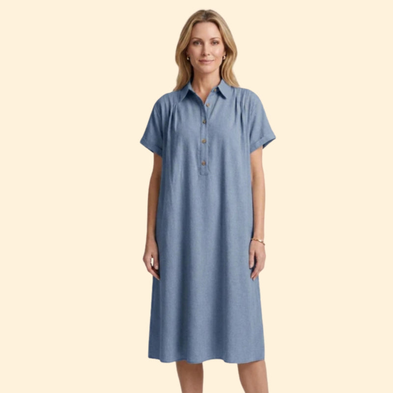 Women’s Midi Dress with Short Sleeves