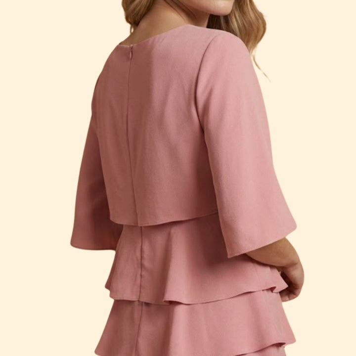 Women’s Midi Dress with Tiered Ruffles