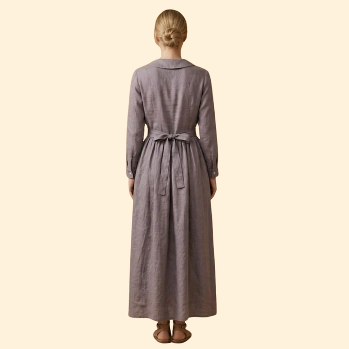 Women’s Midi Dress with Waist Tie