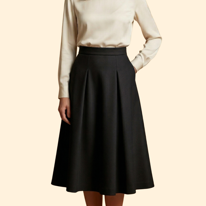 Women’s Midi Skirt with Belted Waist