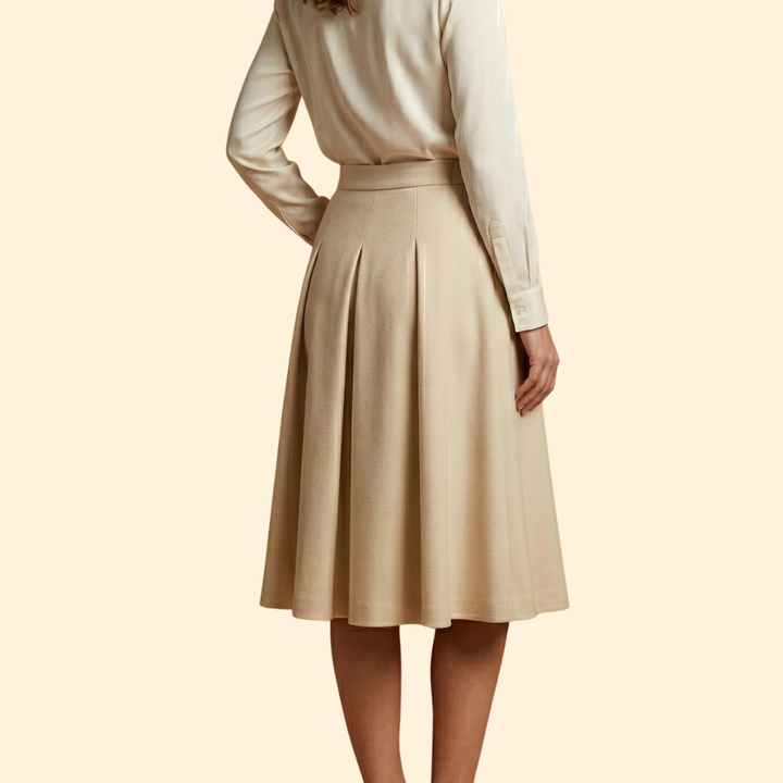 Women’s Midi Skirt with Belted Waist