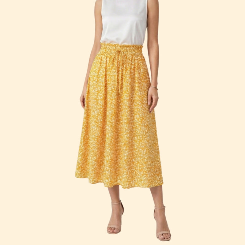 Women’s Midi Skirt with Drawstring Waist