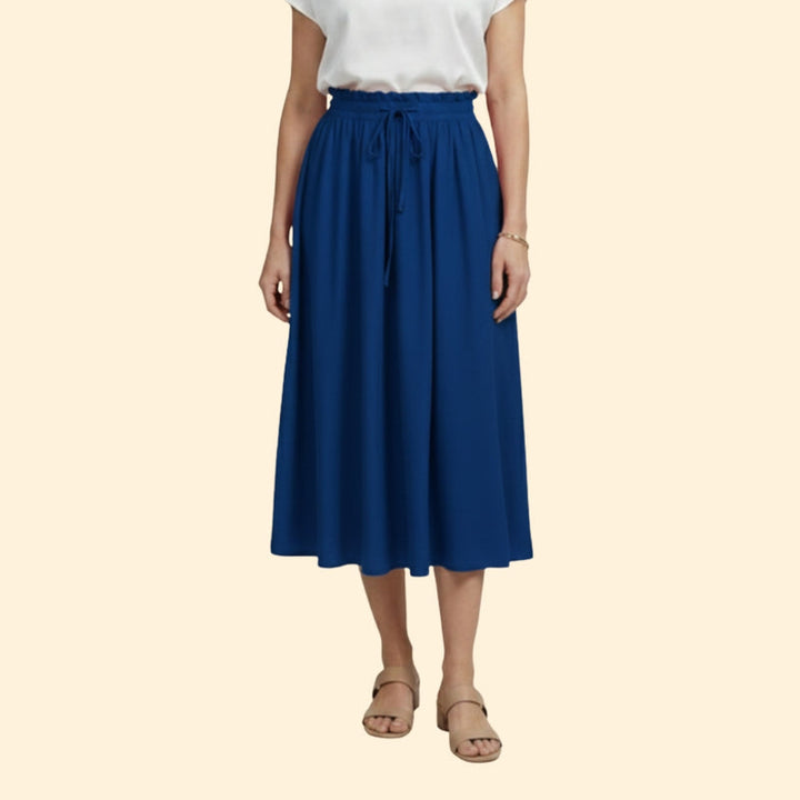 Women’s Midi Skirt with Drawstring Waist