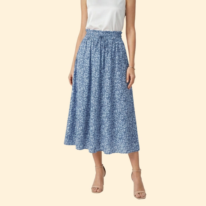 Women’s Midi Skirt with Drawstring Waist
