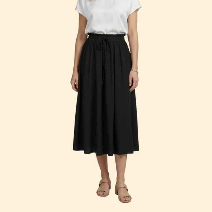 Women’s Midi Skirt with Drawstring Waist