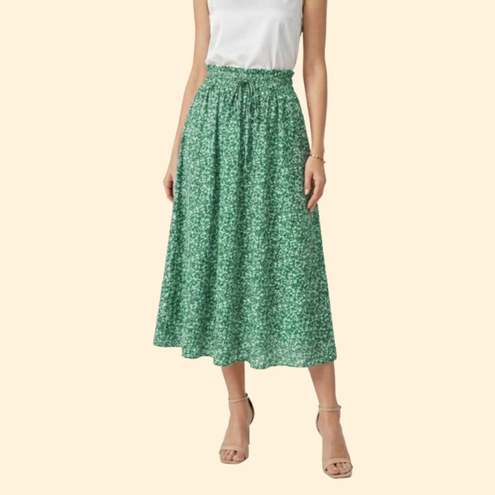 Women’s Midi Skirt with Drawstring Waist