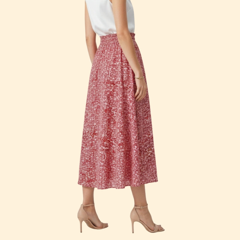 Women’s Midi Skirt with Drawstring Waist