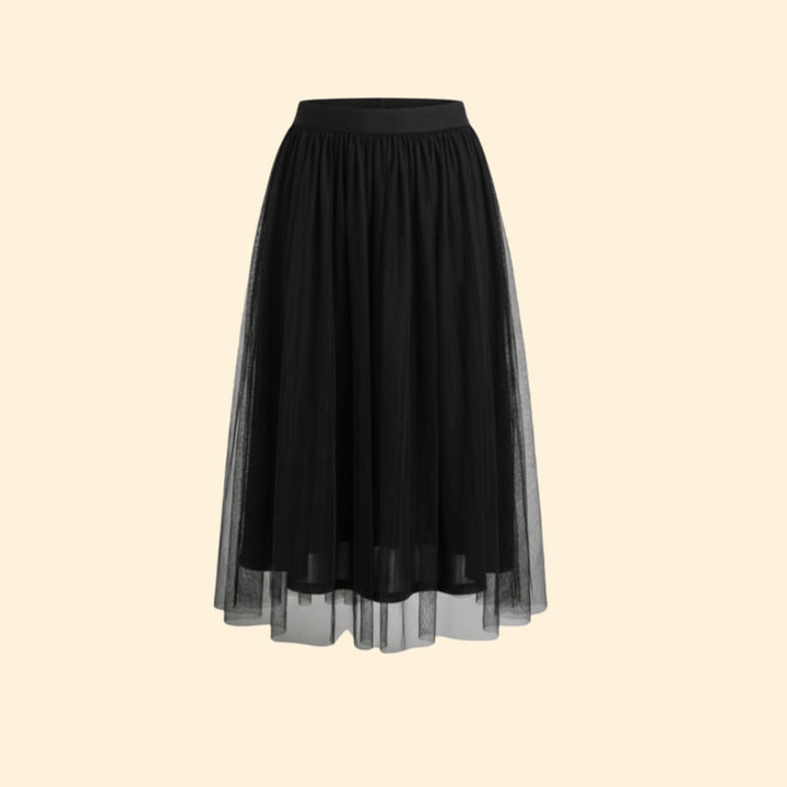 Women’s Midi Skirt with Elastic Waistband