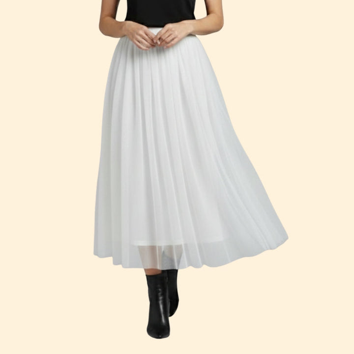 Women’s Midi Skirt with Elastic Waistband
