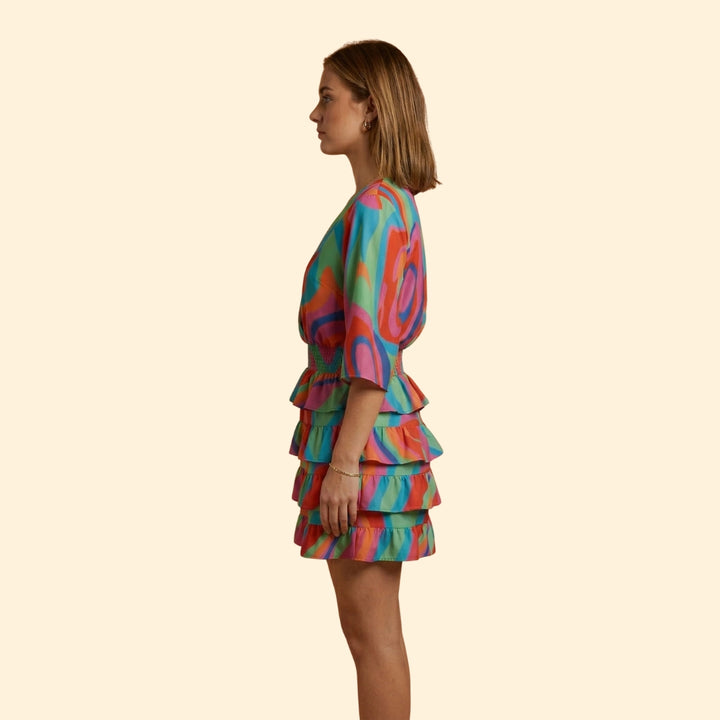 Women’s Mini Dress with Elastic Waistband