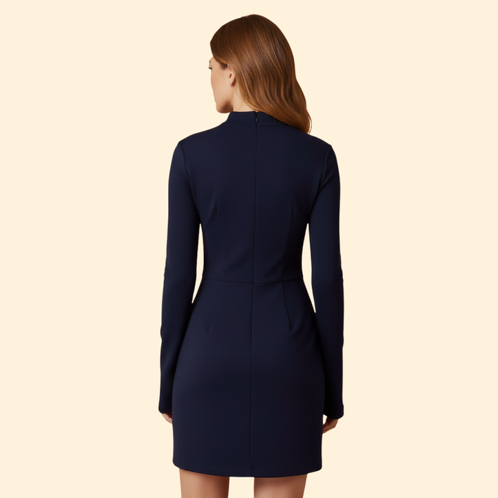 Women’s Mini Dress with Mock Neckline