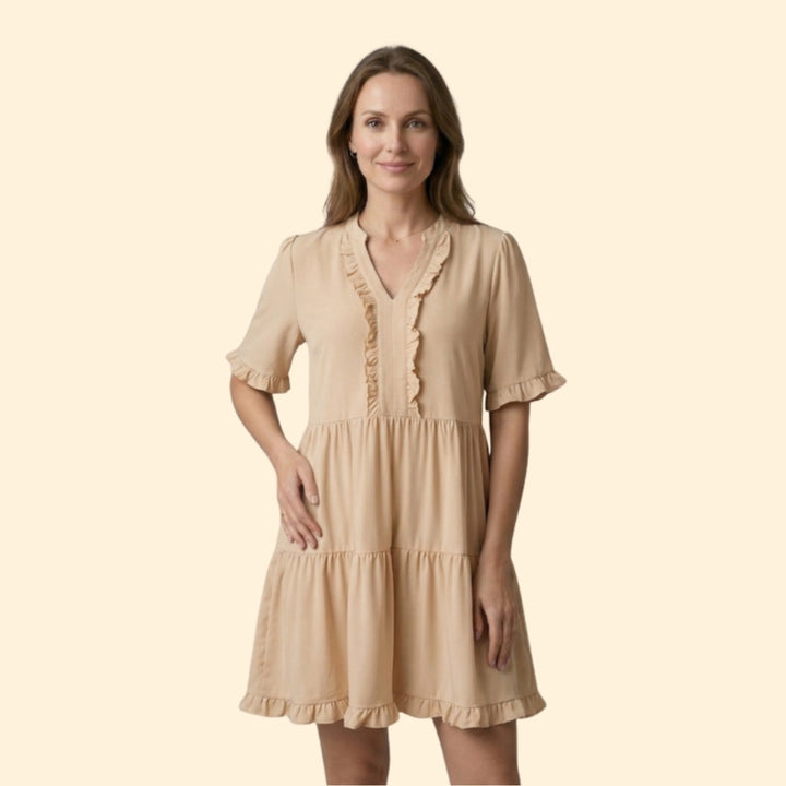 Women’s Mini Dress with Tiered Ruffle Skirt