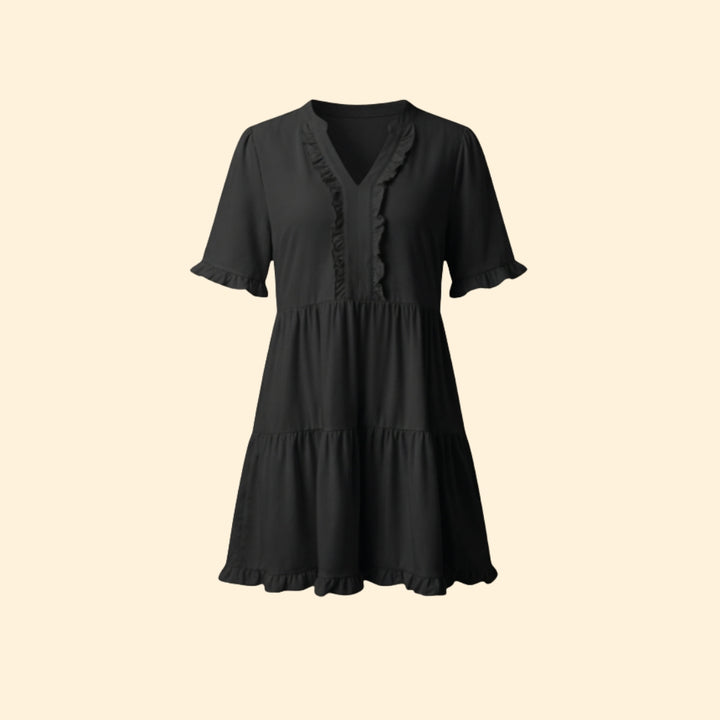 Women’s Mini Dress with Tiered Ruffle Skirt