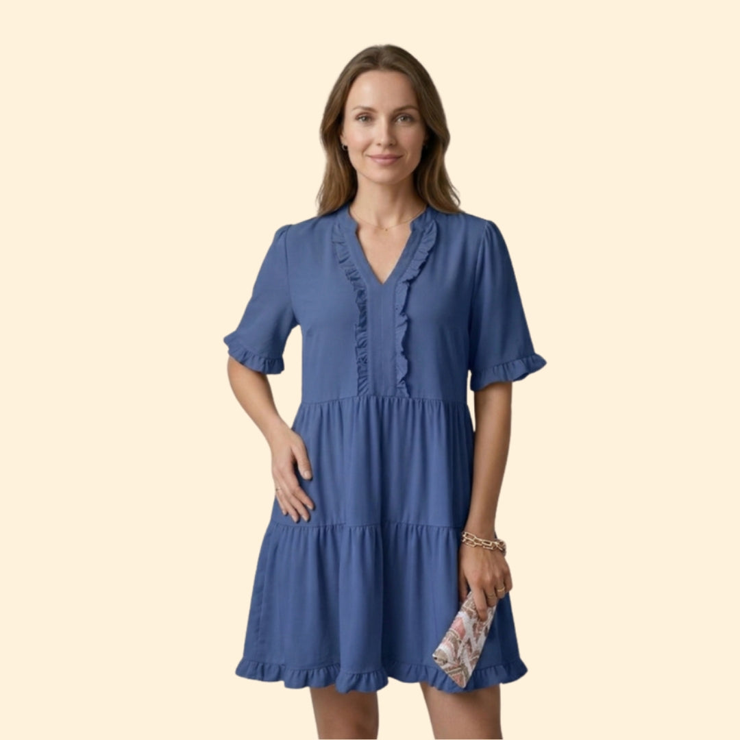 Women’s Mini Dress with Tiered Ruffle Skirt