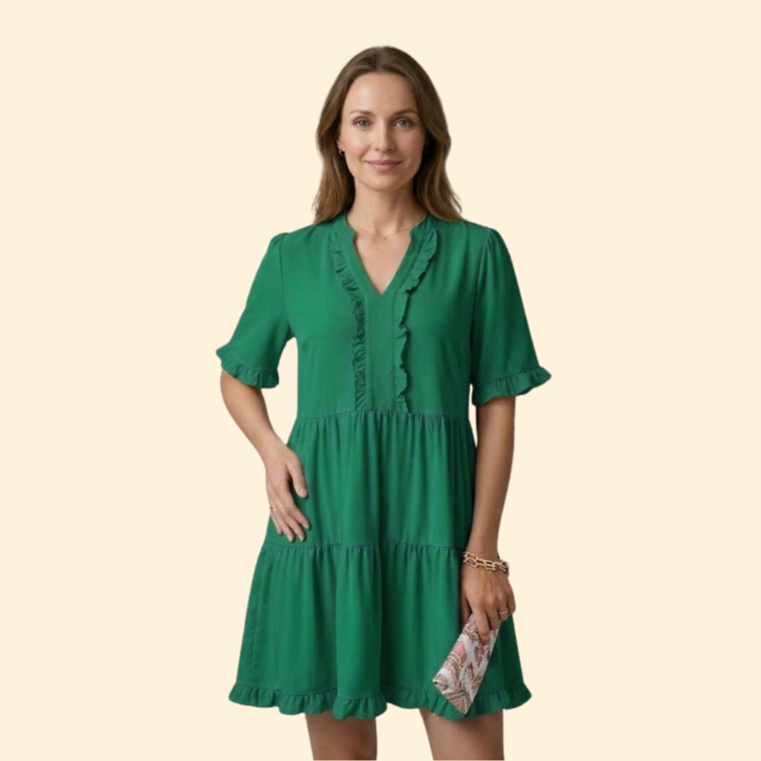 Women’s Mini Dress with Tiered Ruffle Skirt