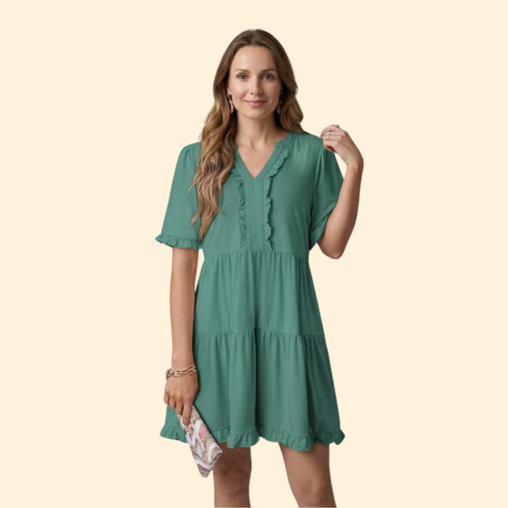 Women’s Mini Dress with Tiered Ruffle Skirt