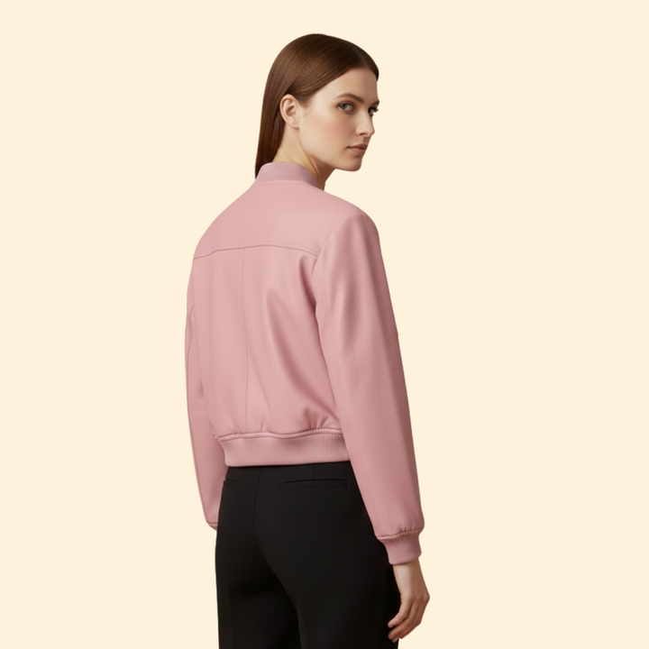 Women’s Cropped Jacket with Front Flap Pockets