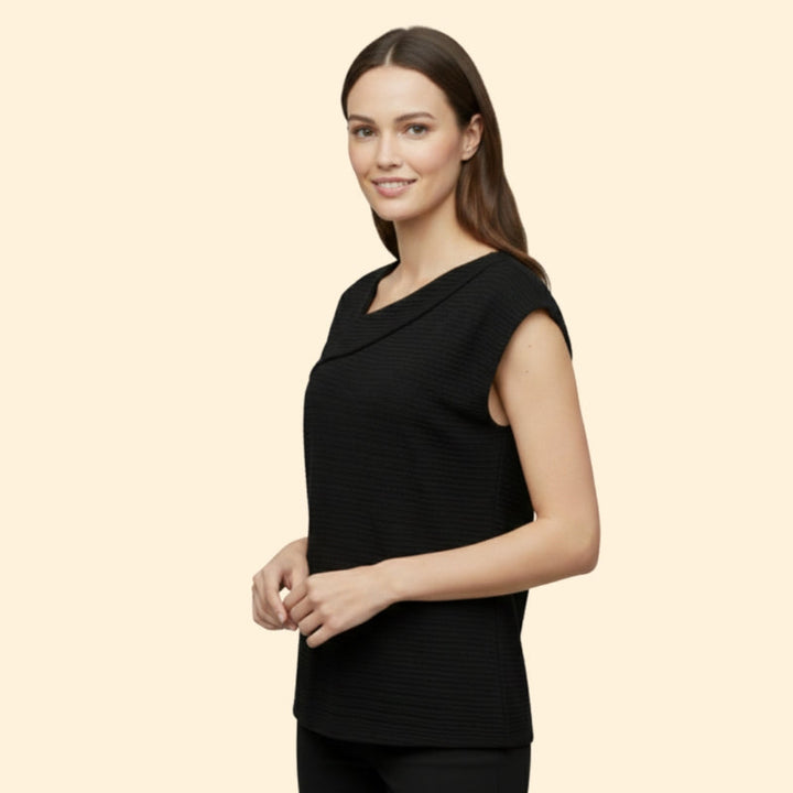 Women's Modern Fit V-Neck T-Shirt with Textured Fabric