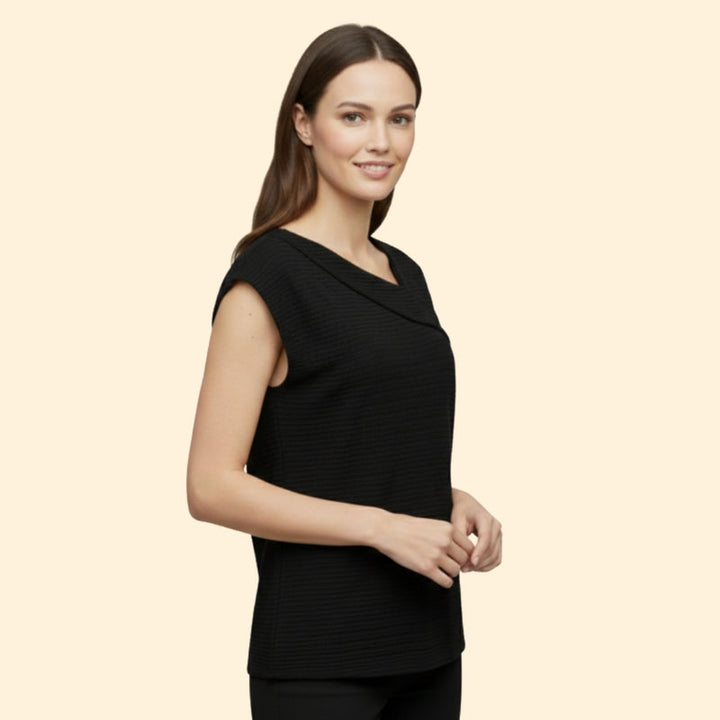 Women's Modern Fit V-Neck T-Shirt with Textured Fabric